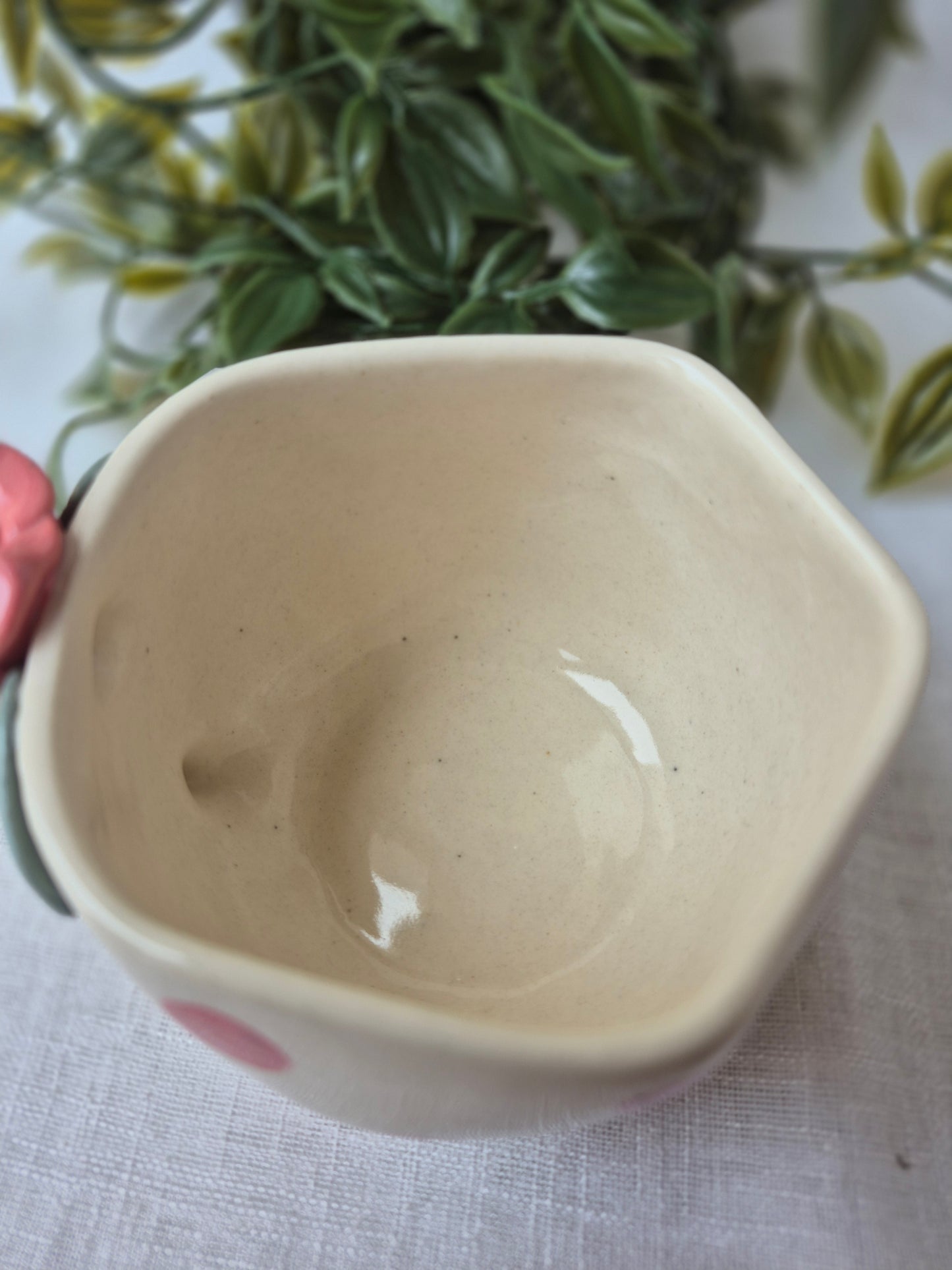 Rose Handle with Red Polka Dots