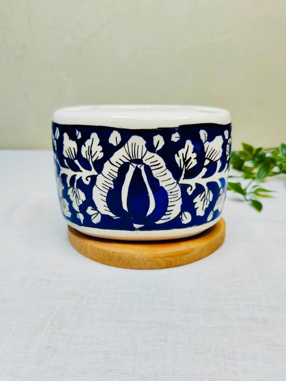 3-Piece Hand-Painted Ceramic Bathroom Set