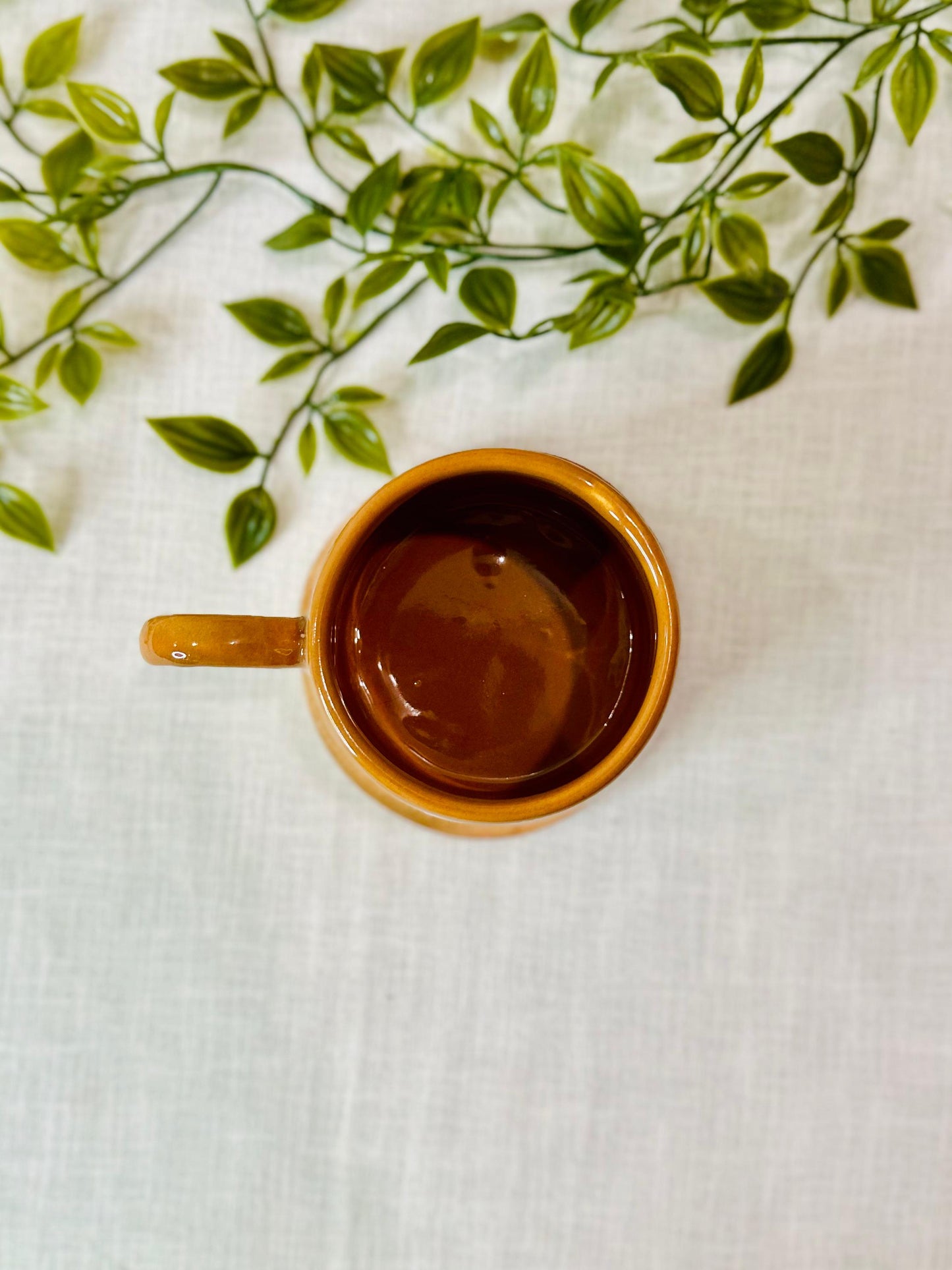 Brown Heart Ceramic Mug