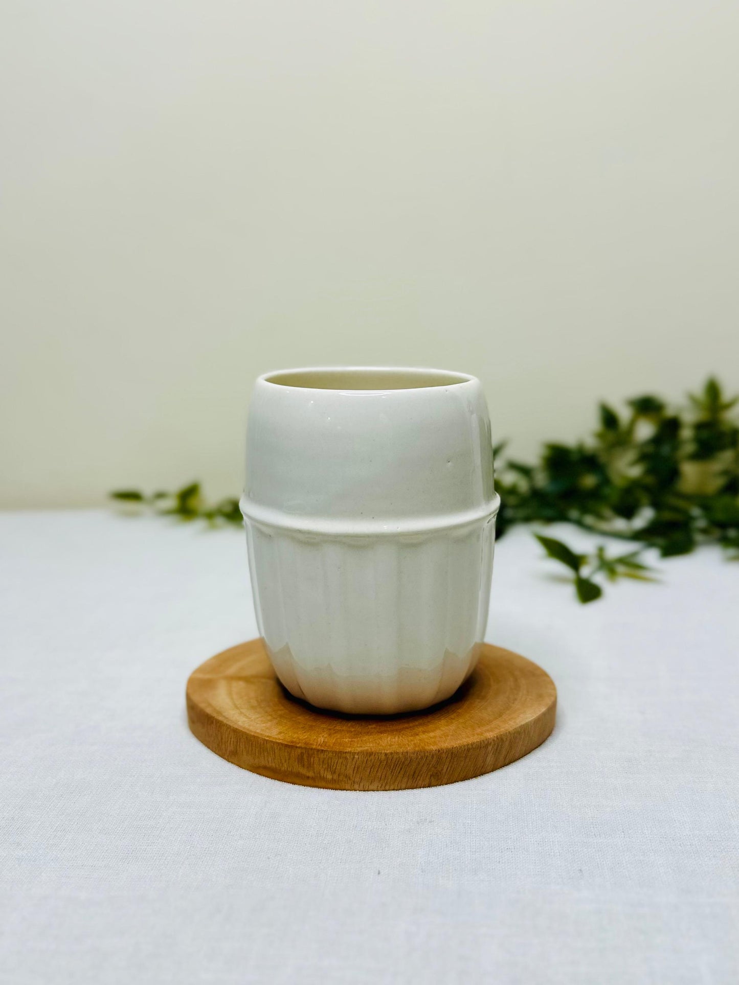 Classic Ribbed 3-Piece Ceramic Bathroom Set