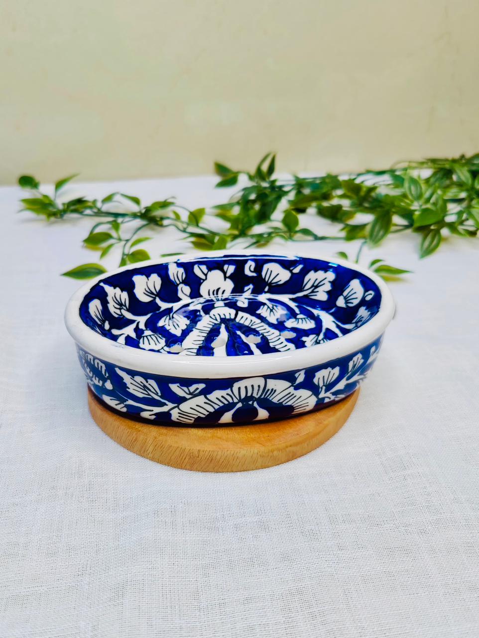 3-Piece Hand-Painted Ceramic Bathroom Set