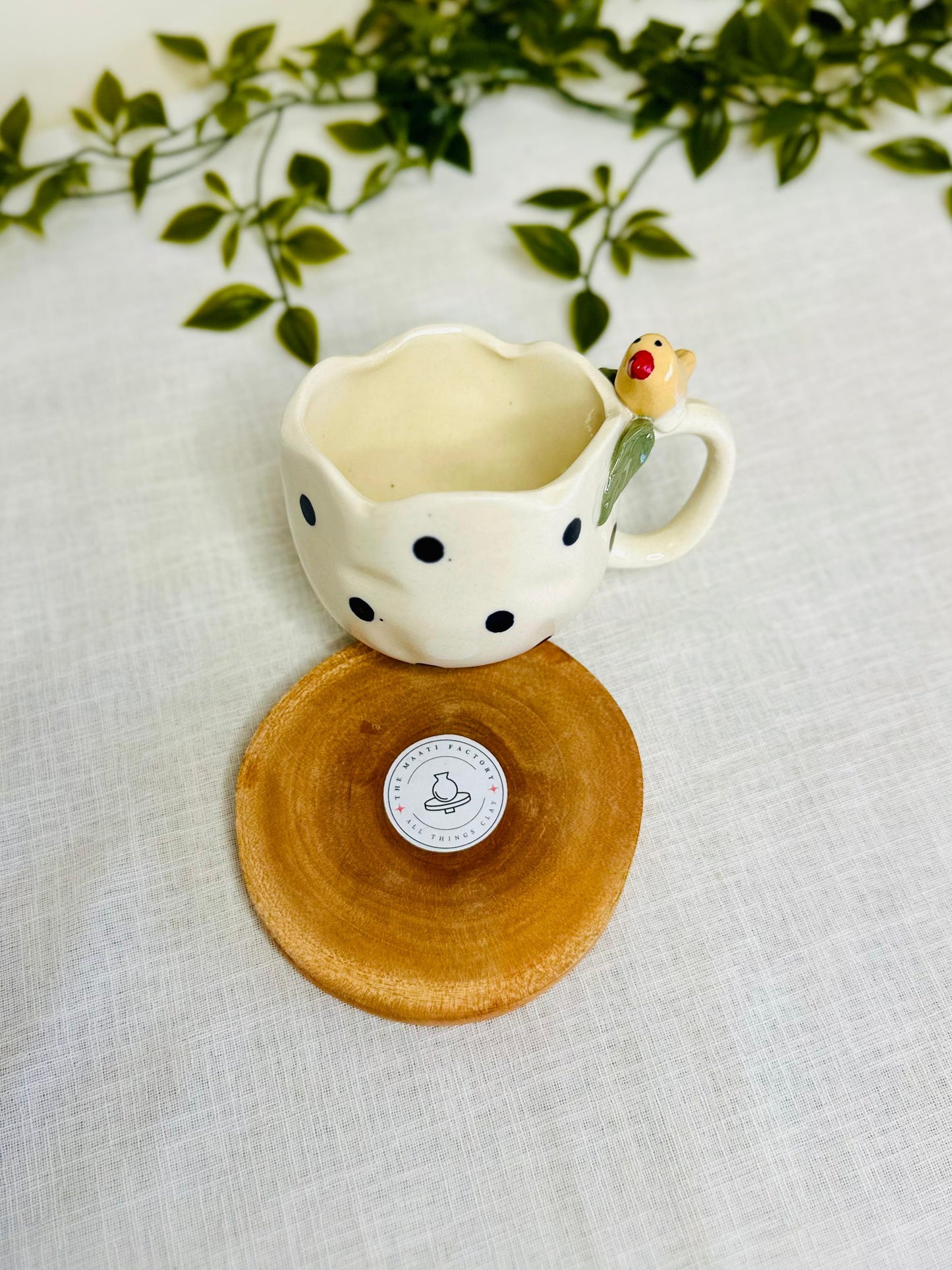 Chirpy Charm Handcrafted Ceramic Mug