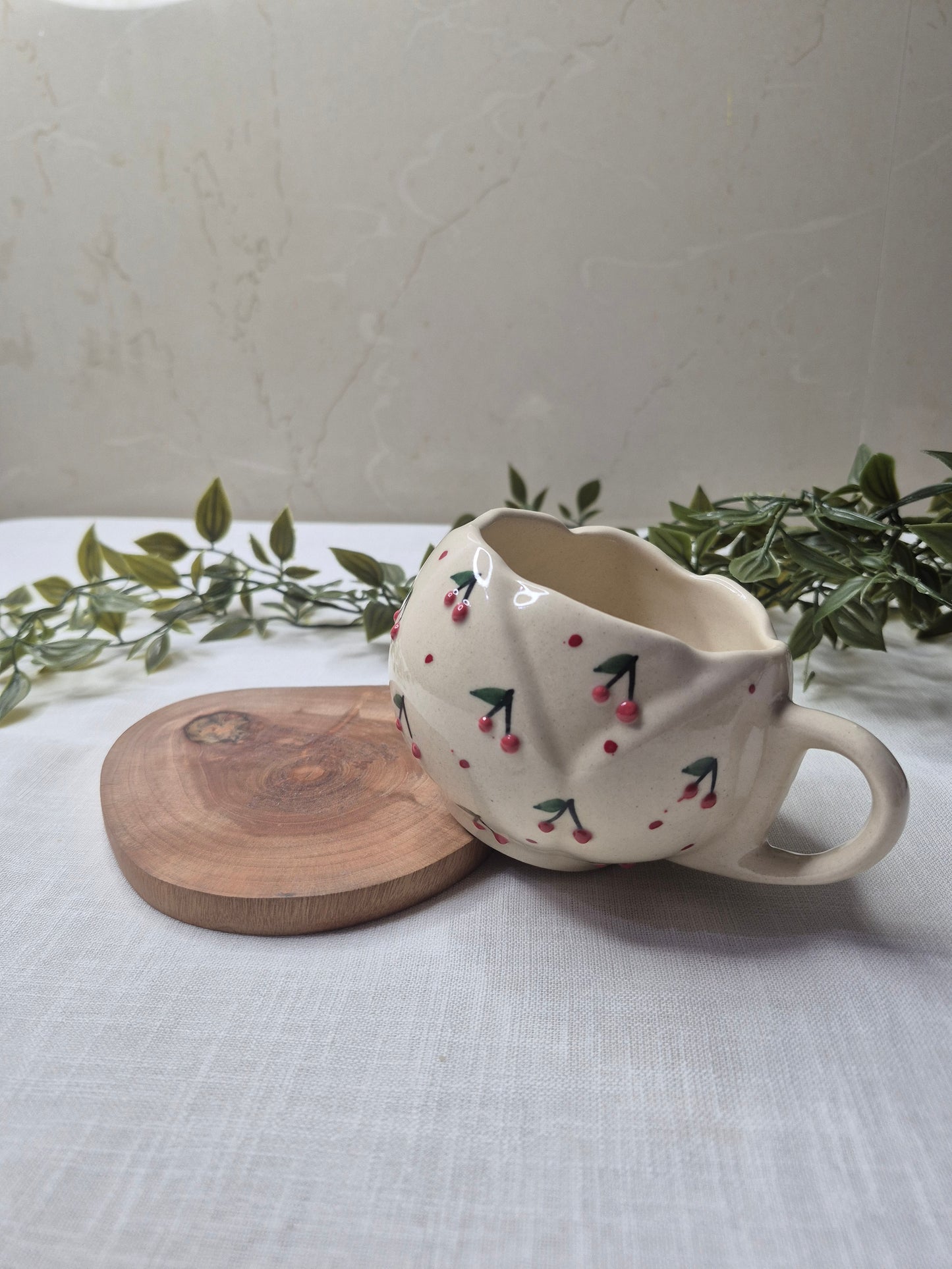 Handcrafted "Cherry Blossom" Artisan Mug